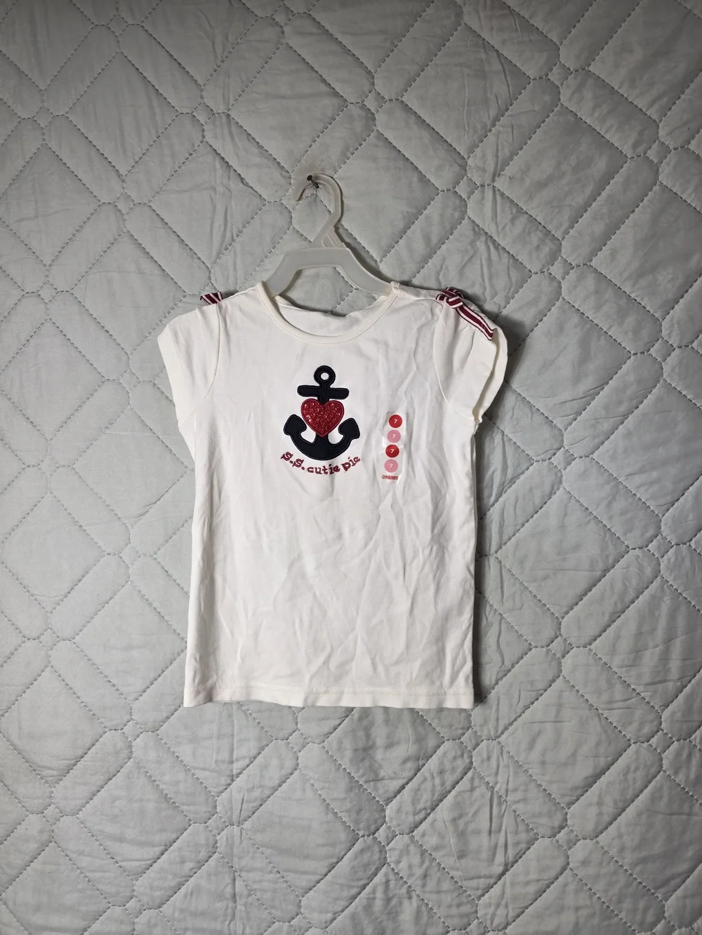 Girls Gymboree Cutie Pie Anchor T-shirt Sz 7 New with Tag